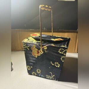 Elegant Black and Gold Oriental Take-out Box Style Purse